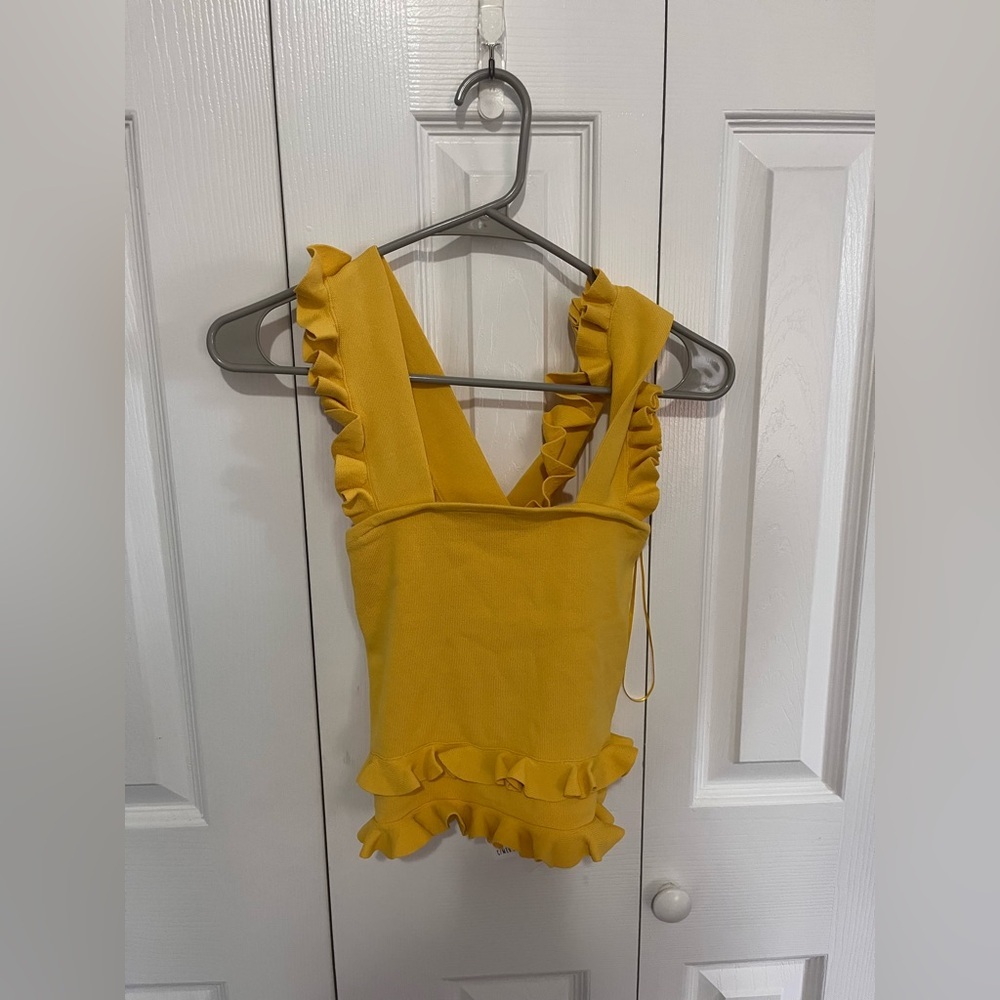 C/meo Collective Iridescent Knit Top Chartreuse Size Small NWT